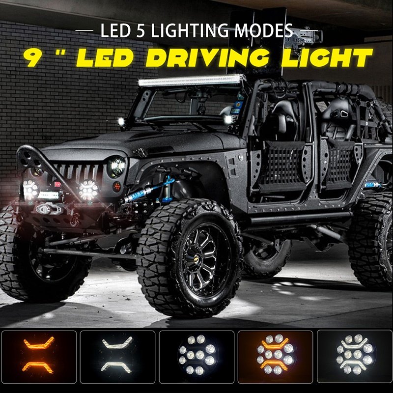 12V 24V Slim Combo Light Round Led Driving Light Auxiliary Light for Truck Car Utv Atv