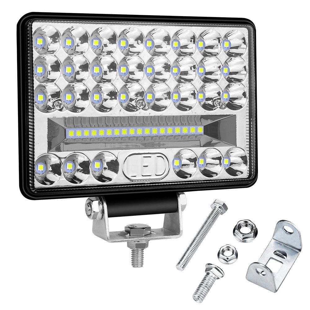 Large Field of View 5 Inch LED Work Light 48LED Lights144W Suitable for Cars Trucks t for JP ATV UTV SUV Truck Boat