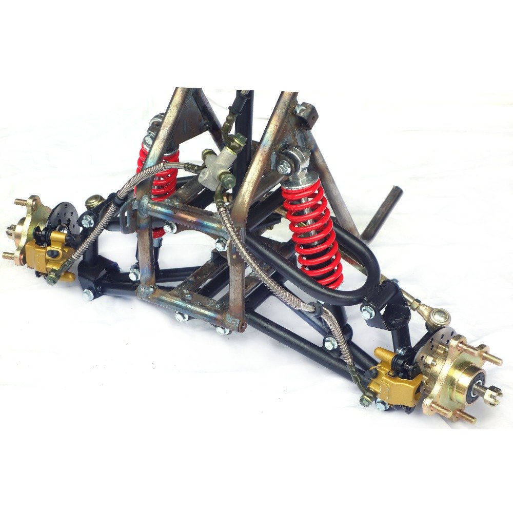 Buggy ATV GO KART KARTING UTV Handlebar Front 110/10mm Flanges Suspension Structure Support Swingarms Frame With Shock Absorbers