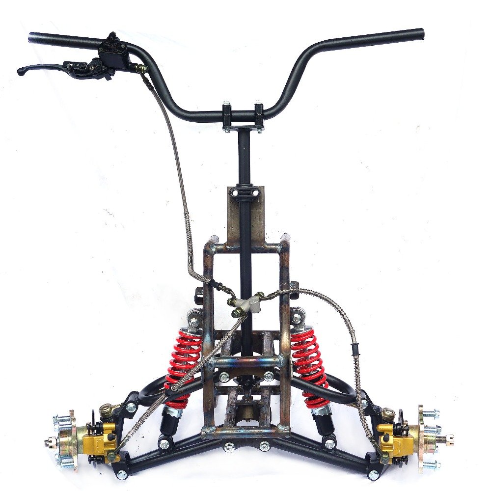 Buggy ATV GO KART KARTING UTV Handlebar Front 110/10mm Flanges Suspension Structure Support Swingarms Frame With Shock Absorbers