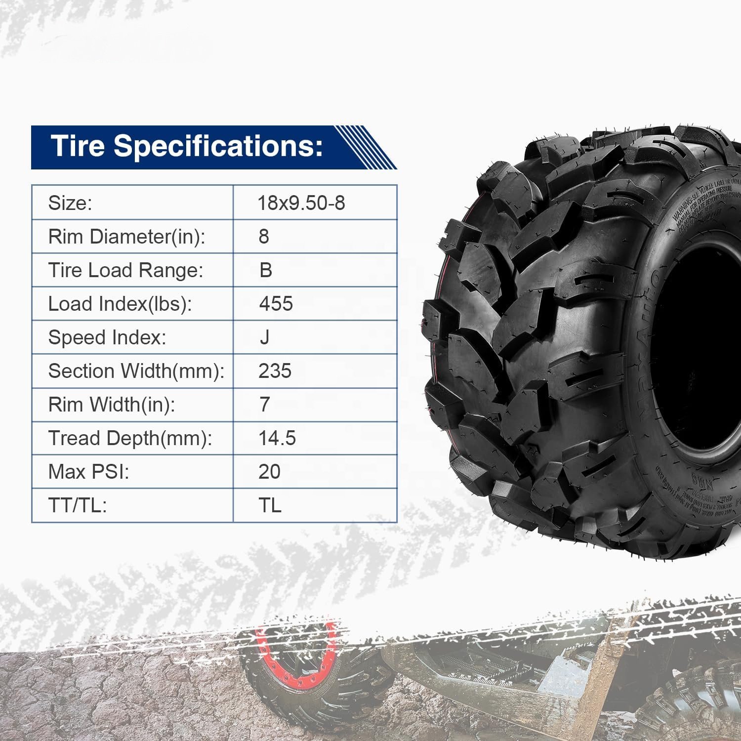 WANDA Quad Bike P311 21x7-10 22x7-10 22x10-10 ATV Tires Directional Pattern ATV 4x4 Cuatrimoto ATV/UTV Parts
