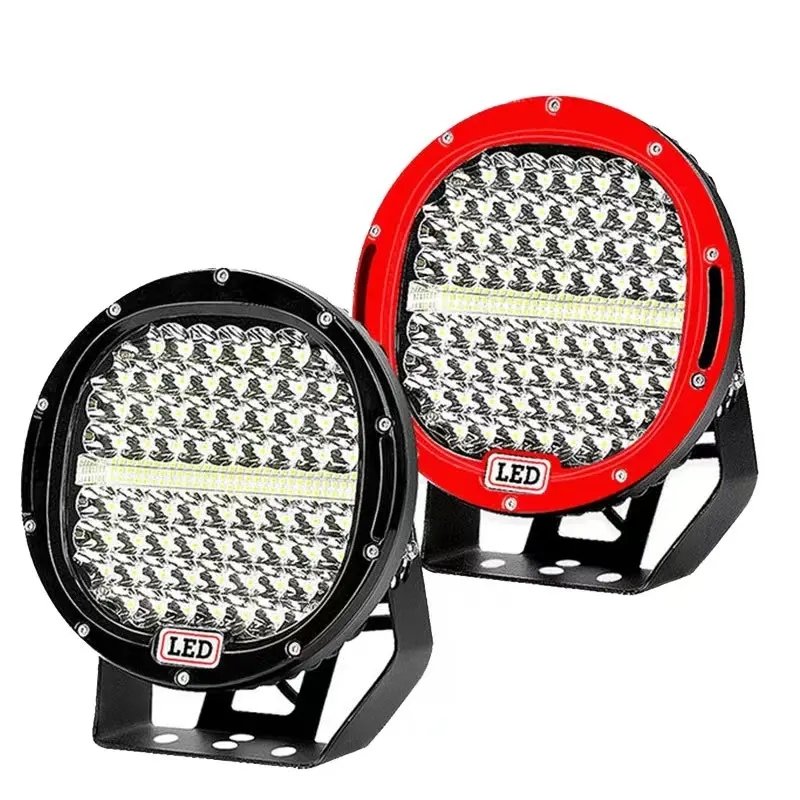 9-32V 225W 9Inch LED Work Light Spot Beam Round White/Amber Color Offroad Driving Light for ATV SUV 4x4 Truck T Boat