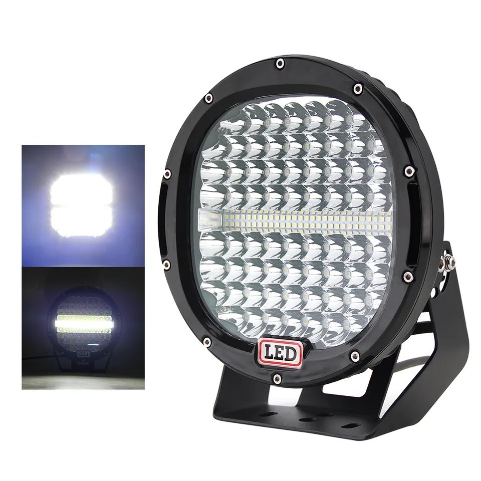 9-32V 225W 9Inch LED Work Light Spot Beam Round White/Amber Color Offroad Driving Light for ATV SUV 4x4 Truck T Boat