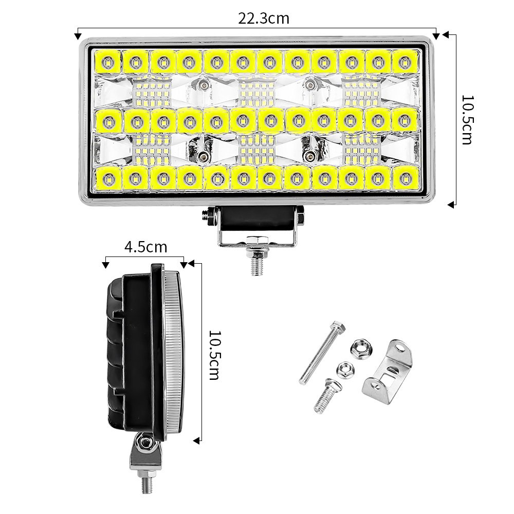 DXZ 9 Inch 66smd Rectang LED Driving Lights Work Lamp High and Low Beam Light Auxiliary Headlamps Agricultural Vehicle ATV Boat