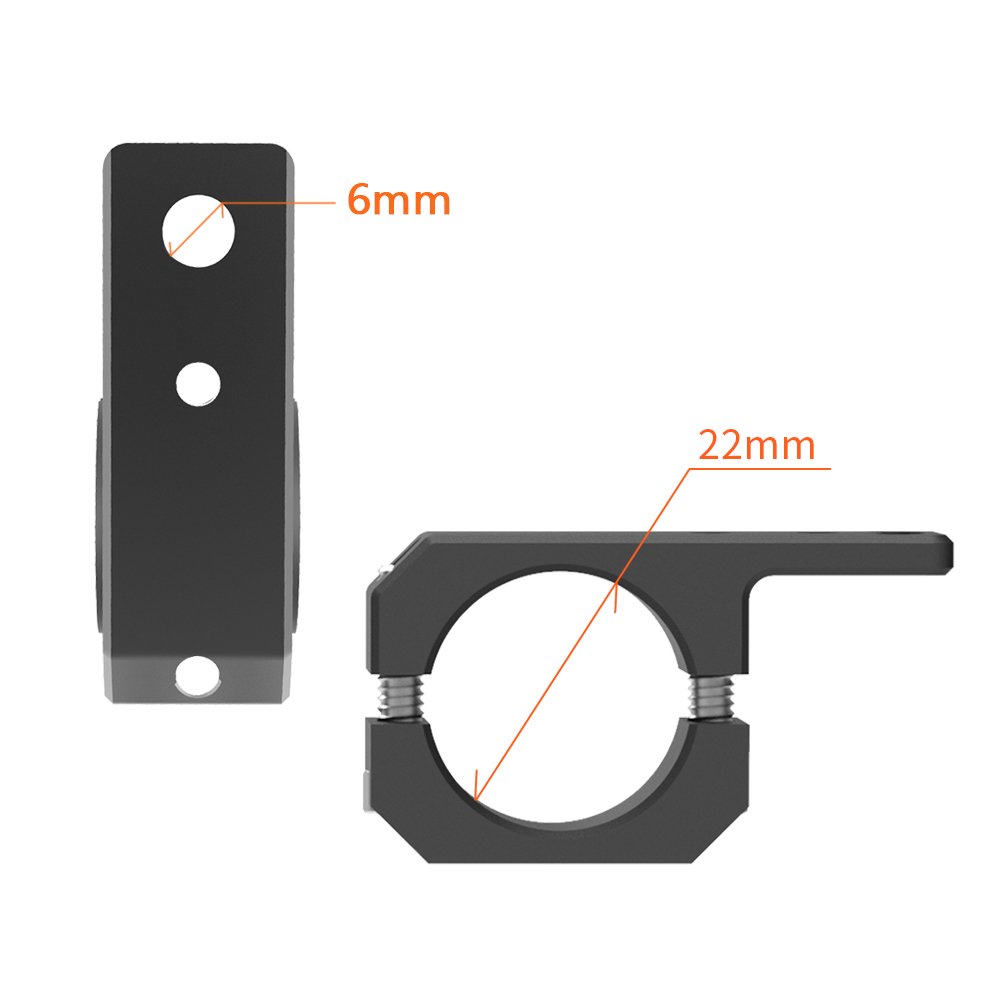 Motorcycle LED Headlight Bracket Support Spotlight Holder 25mm Aluminium Tube Clamp for Dirt Bike ATV Truck Cafe Racer Chopper