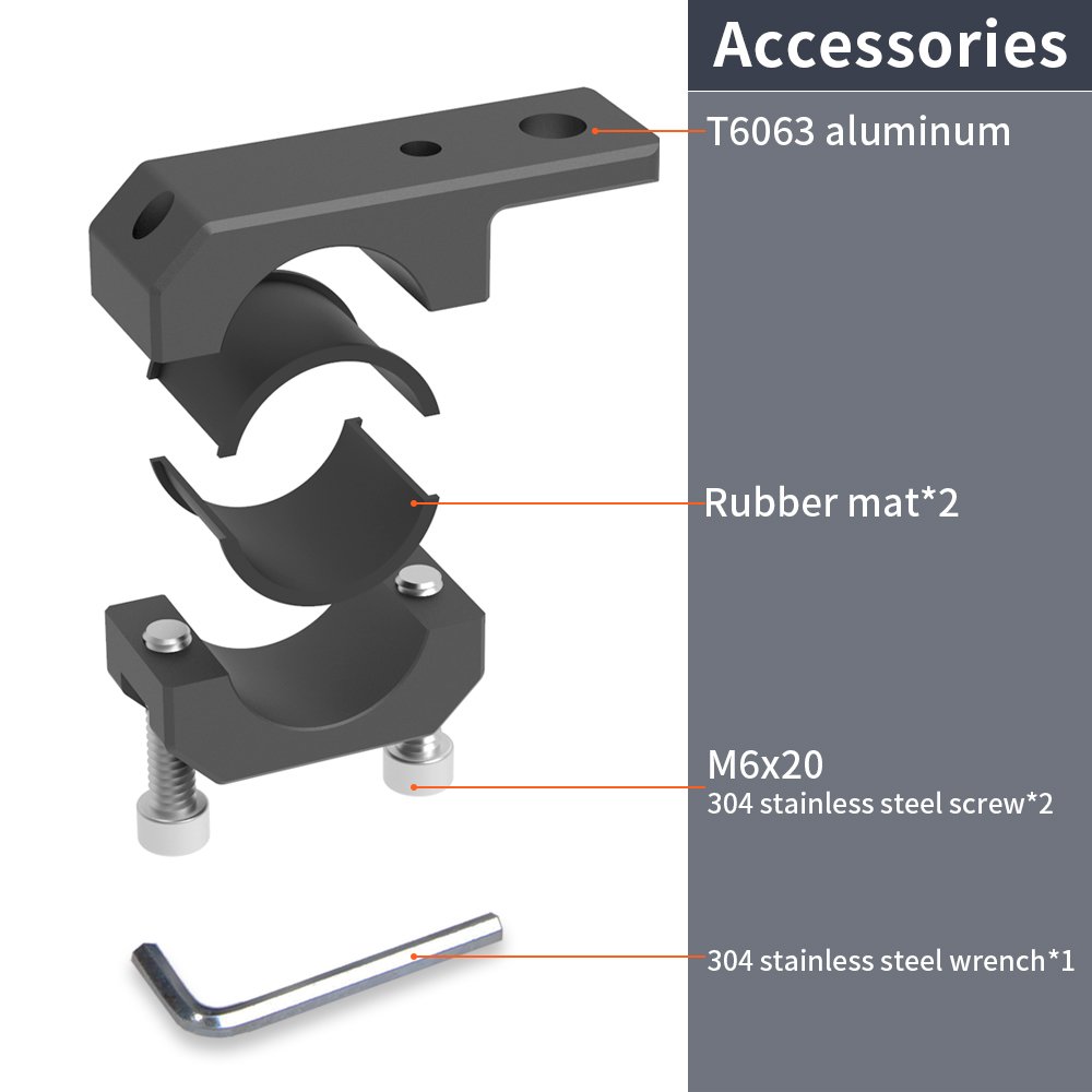 Motorcycle LED Headlight Bracket Support Spotlight Holder 25mm Aluminium Tube Clamp for Dirt Bike ATV Truck Cafe Racer Chopper