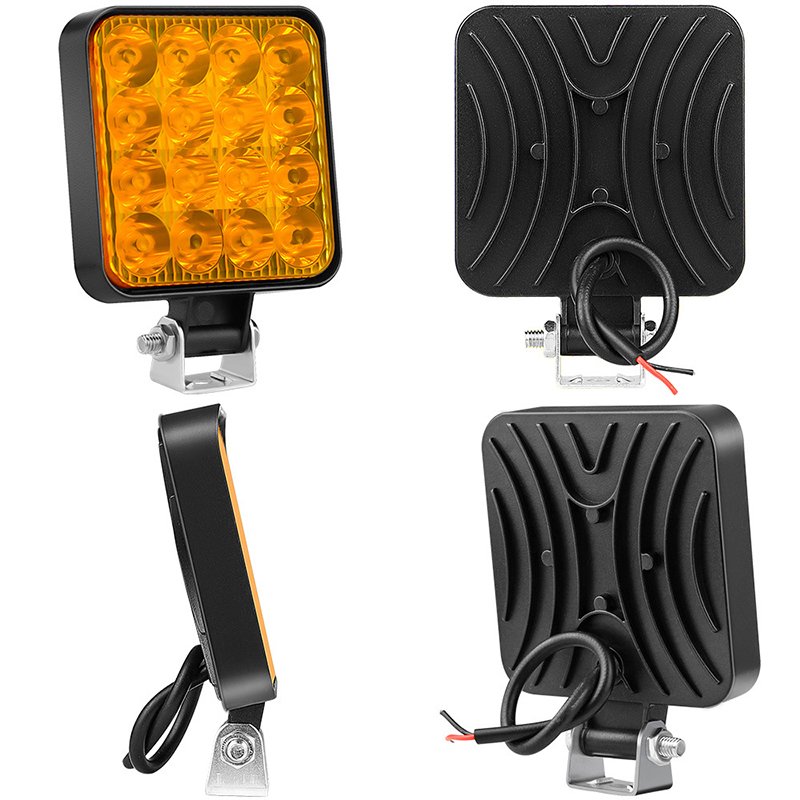 8/6/4/2Pcs Mini Led Work Light Square Spotlight 48W Car Headlight for Truck Offroad Fog Lamp 12/24V Night Drive Working Lights