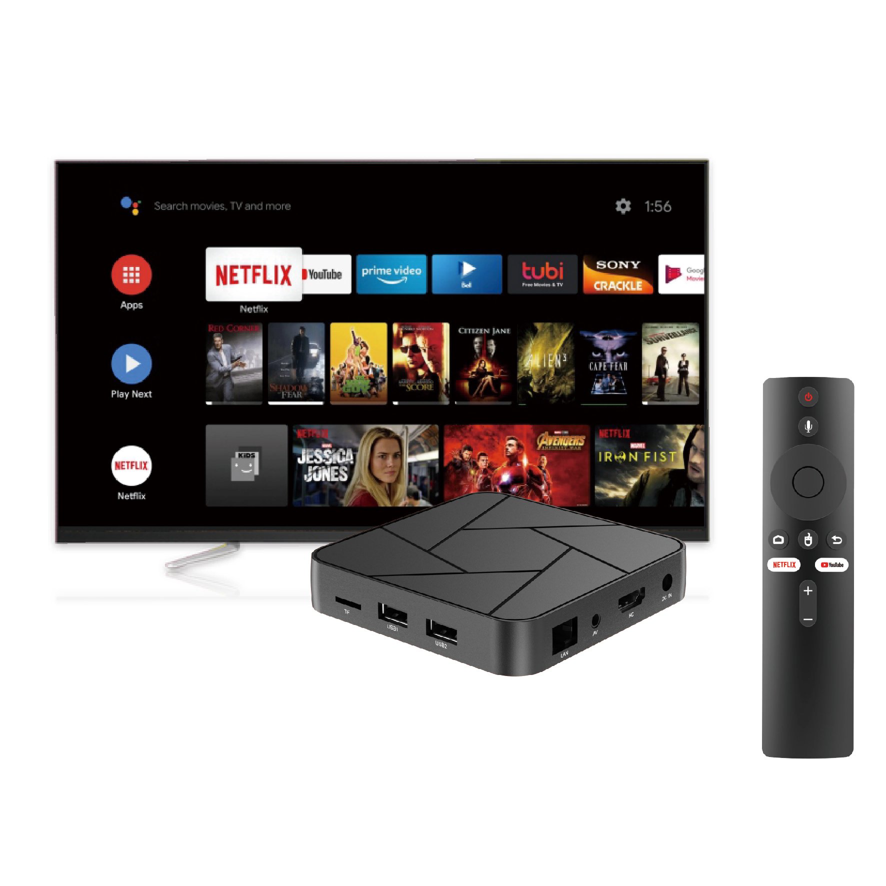 S8 Pro ATV TV Box 4k Amlogic S905w2 Quad Core Android 11 2gb 16db 5G Wifi Internet Tv Box with Voice Remote