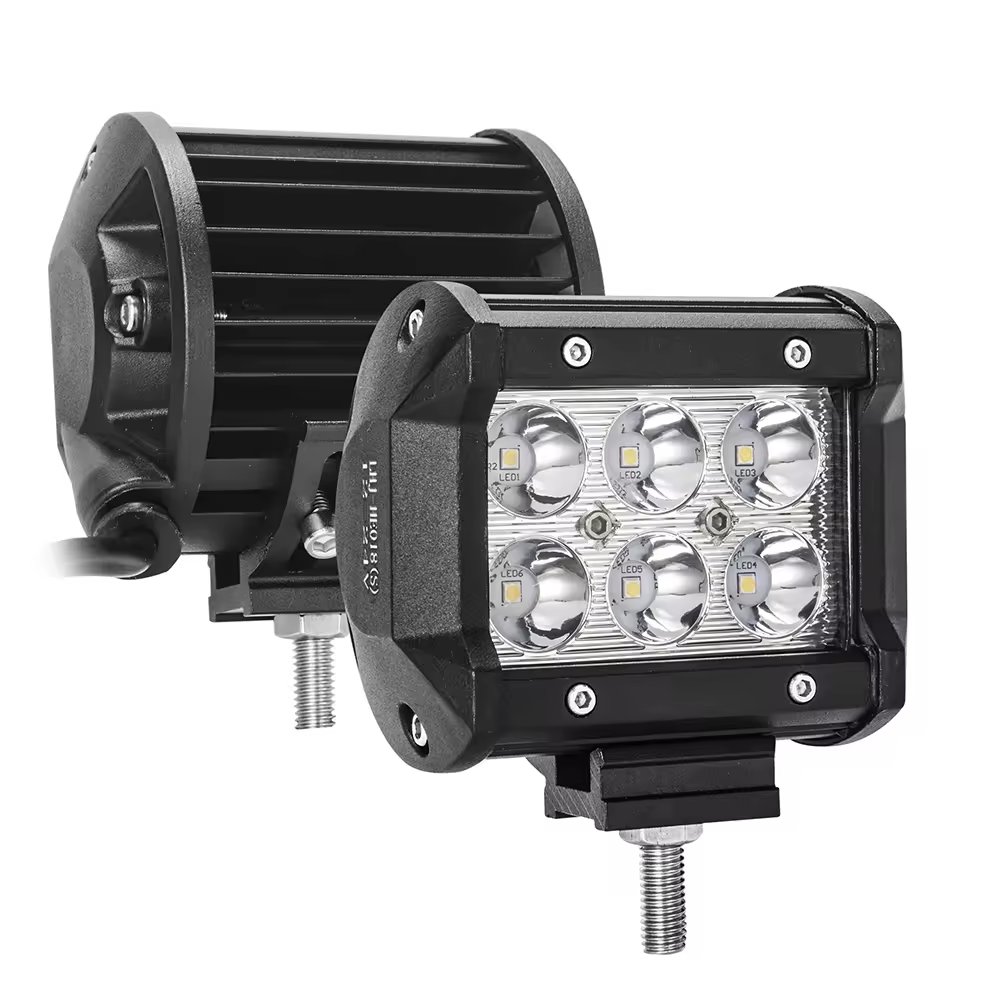 Superbleds 4" 18W LED Work Light Driving Lamp Motorcycle Tractor Boat Off Road 4WD 4x4 SUV ATV Spot Flood Offroad Fog Worklight