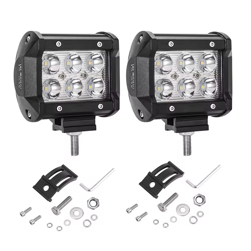 Superbleds 4" 18W LED Work Light Driving Lamp Motorcycle Tractor Boat Off Road 4WD 4x4 SUV ATV Spot Flood Offroad Fog Worklight