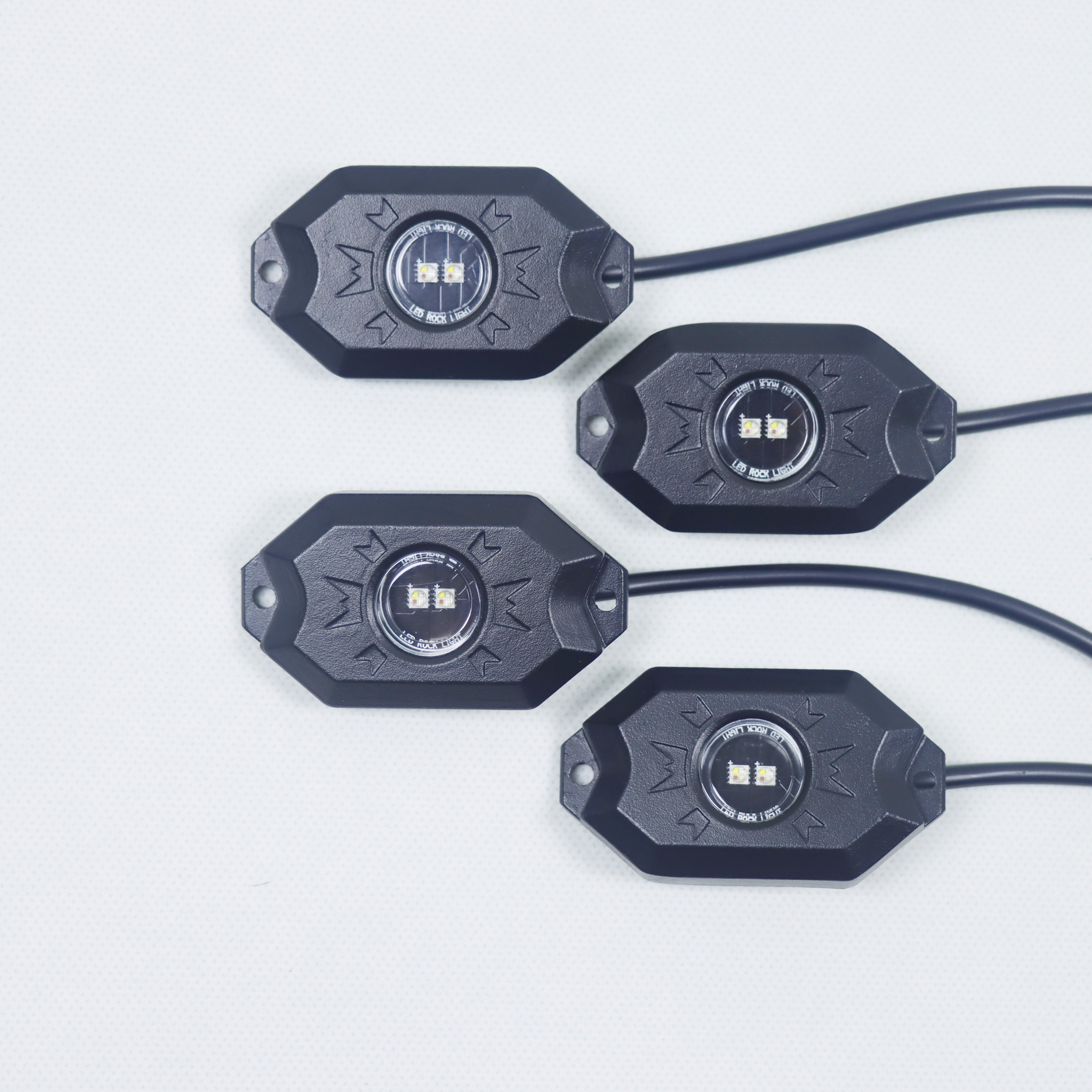 4 Pods Rock Light ATV RGBW Switchable Rock Lights with Pure White LED for Truck