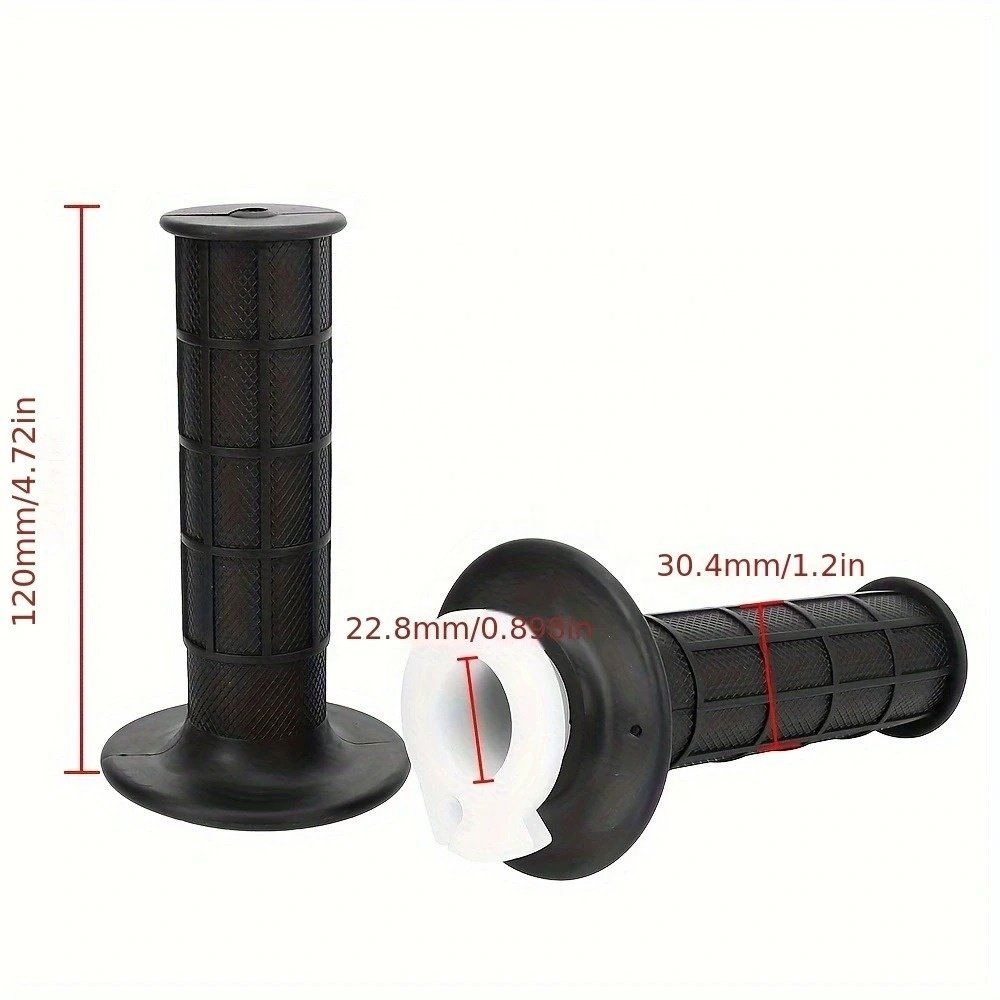 1 Pair 22mm Motorcycle Throttle Grip with Twist Cable Handle Bar Hand Grips for Pit Dirt Bike ATV Quad Motocross Racing