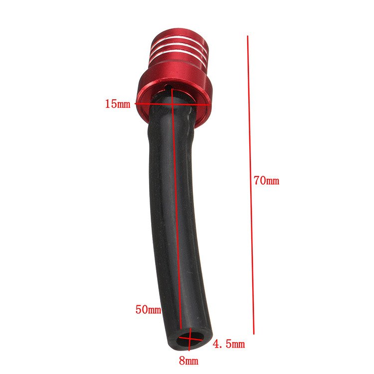 ATV Air Vent Hose Gas Fuel Cap Universal CNC Tank Valve Tube with Check Ball Aluminum Breather for CR125R CR250 CR250R CR450R