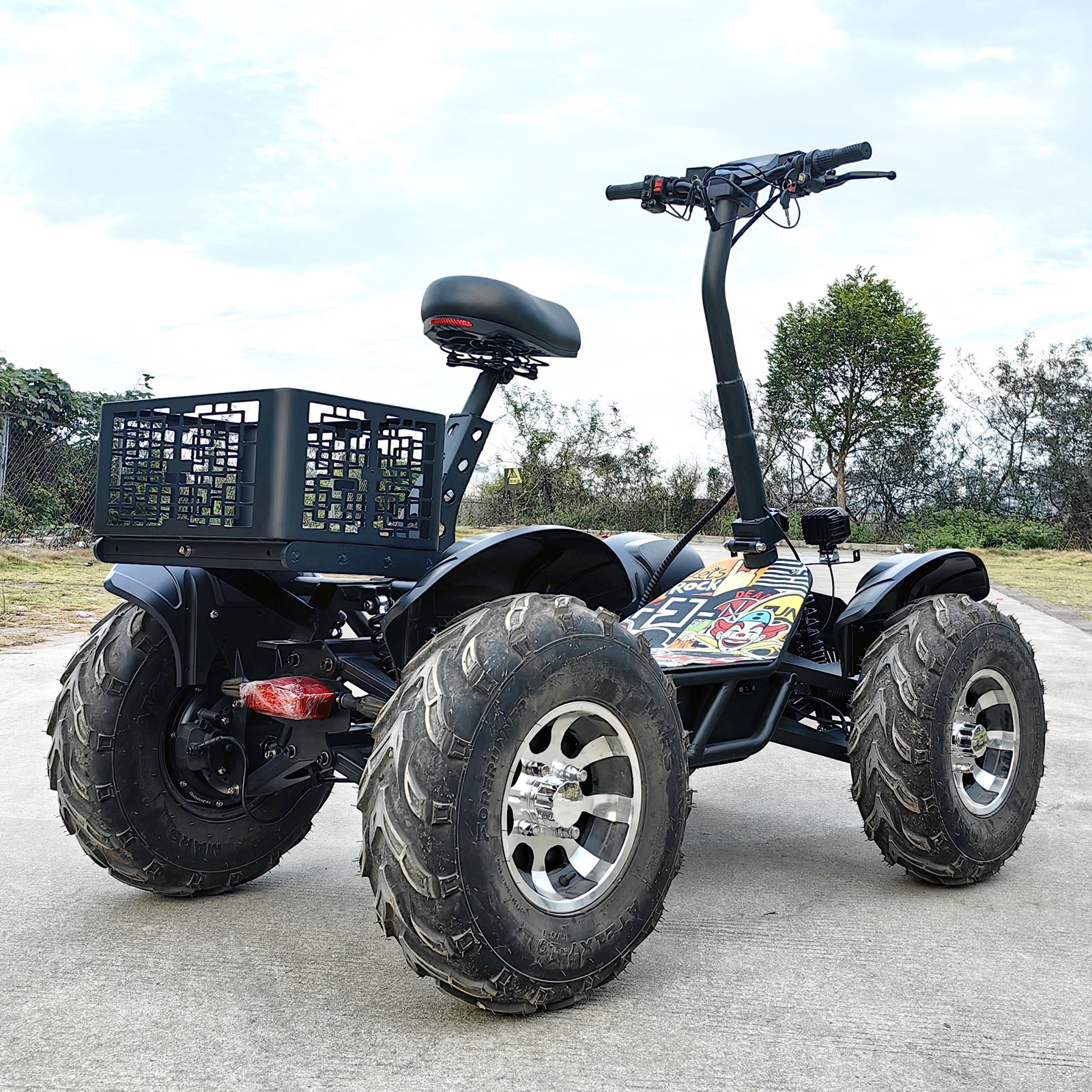 FLJ 4x4 10000W E-Scooter 67.2V 80Ah All-Terrain Vehicle Powerful Electric ATV with 21 Inch Four Drive Off Road Electric Scooter
