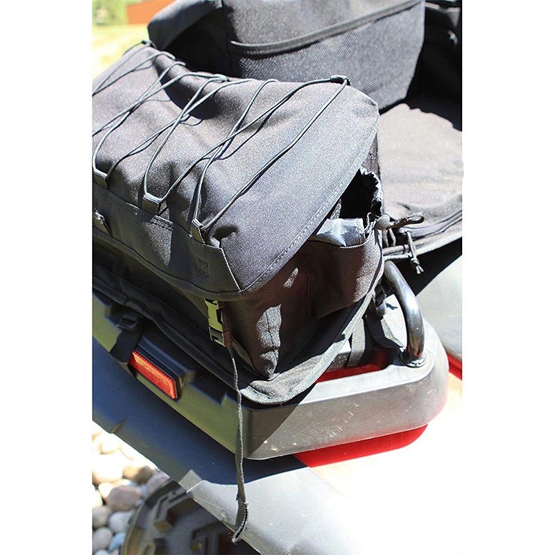Large Capacity Durable ATV Rear Bag with Storage Padded-Bottom Multi-compartment Gear Rear Storage Bag