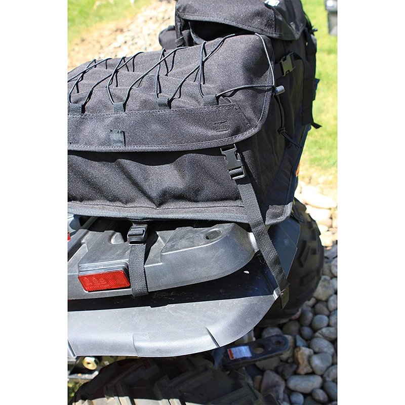 Large Capacity Durable ATV Rear Bag with Storage Padded-Bottom Multi-compartment Gear Rear Storage Bag
