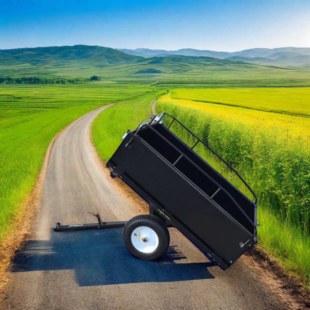 Heavy-Duty Multi-Use ATV Utility Trailer Low MOQ Tow Behind Garden/ Golf Cart Trailer With Tilting Feature