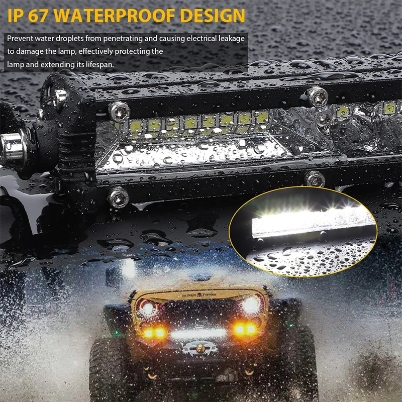 Super Slim 10 Inch 78W LED Work Light Bar Combo Beam 4X4 Off Road Fog LED Bar Tractor Boat 4WD Truck ATV 12V Car Light System