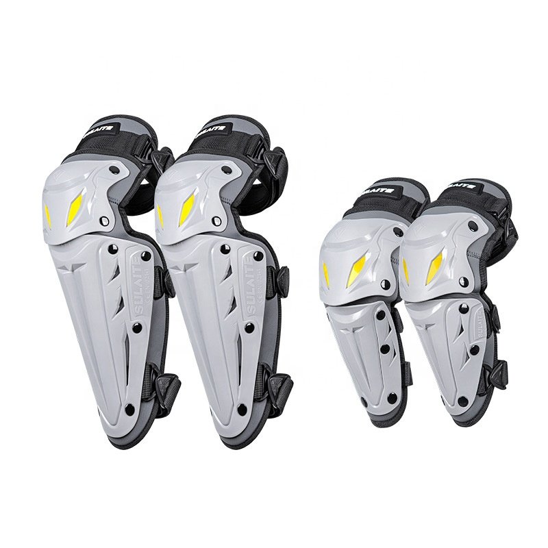 Gray Motorcycles Racing Protective and Safety Knee Armor Pad Motorcycle Racing Elbow and Knee Pads