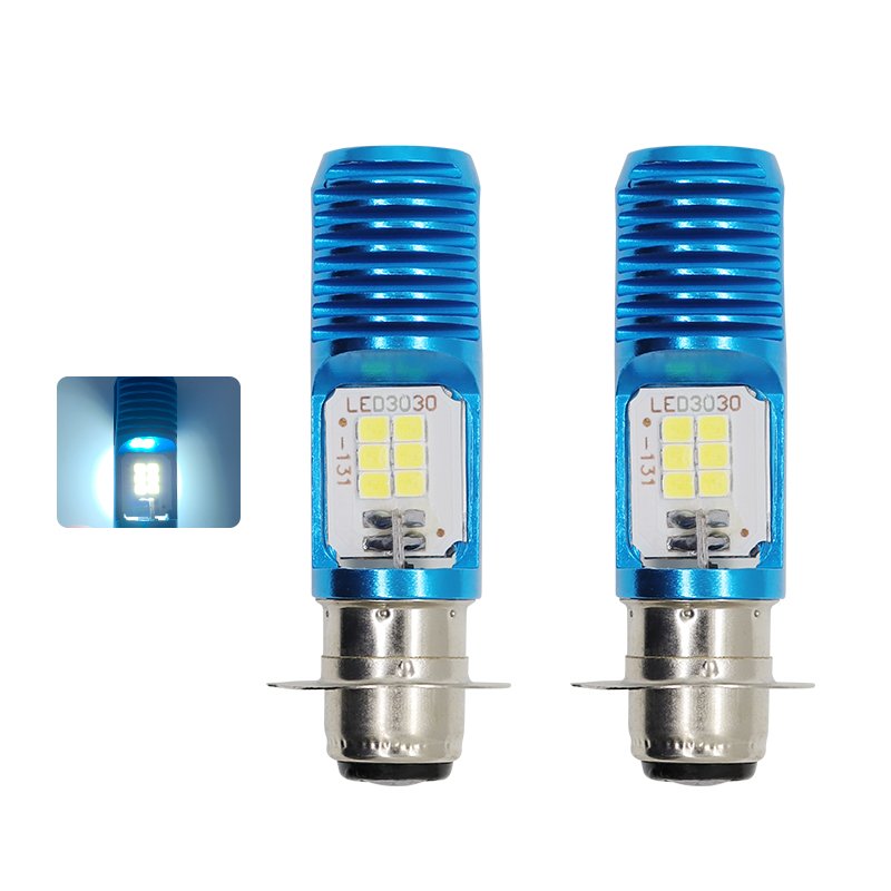 HearxinLED Motorcycle H4 HS1 BA20D P15D Headlight 3030 24MSD LED Light Bulbs Dual Color White Yellow Plug and Play for ATV Bike