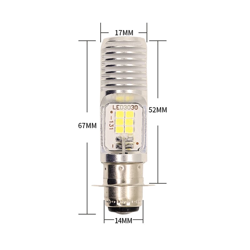 HearxinLED Motorcycle H4 HS1 BA20D P15D Headlight 3030 24MSD LED Light Bulbs Dual Color White Yellow Plug and Play for ATV Bike