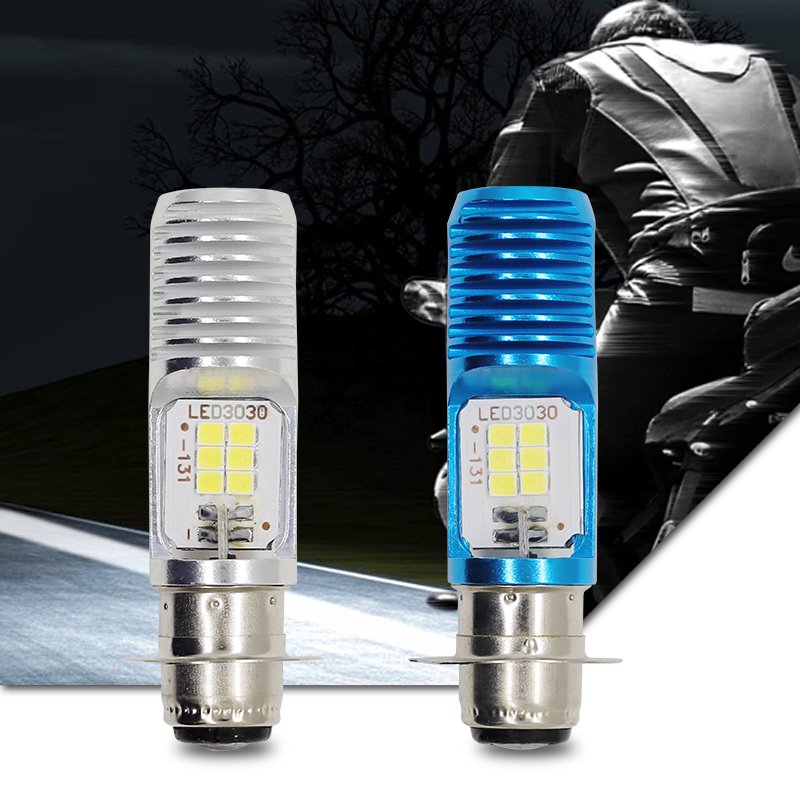 HearxinLED Motorcycle H4 HS1 BA20D P15D Headlight 3030 24MSD LED Light Bulbs Dual Color White Yellow Plug and Play for ATV Bike