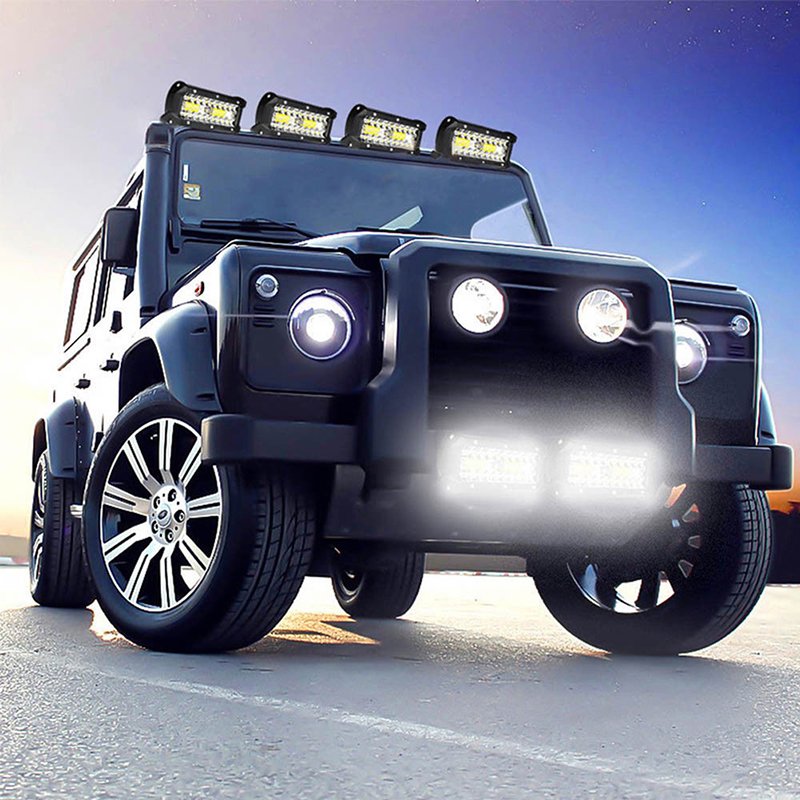 7 Inch 120W Offroad White LED Bar 12V 24V Yellow LED Light Bar for Truck Boat 4x4 4WD ATV 3000K LED Work Light Car Fog Light