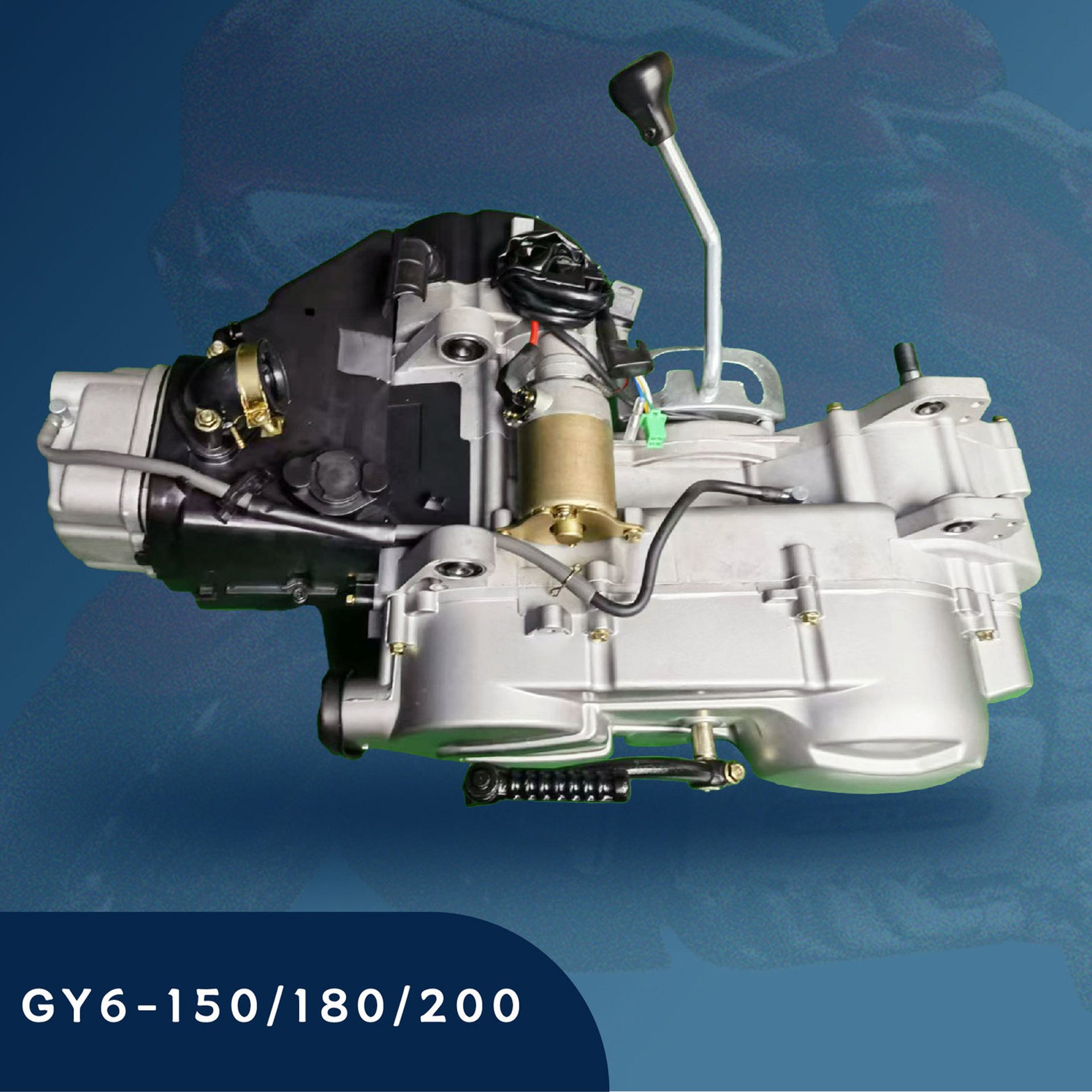 ATV Motorcycle Original Engine Assembly GY6-150 180 200cc 157QMJ Reverse Gear ATV Beach Bike Go Kart Engine