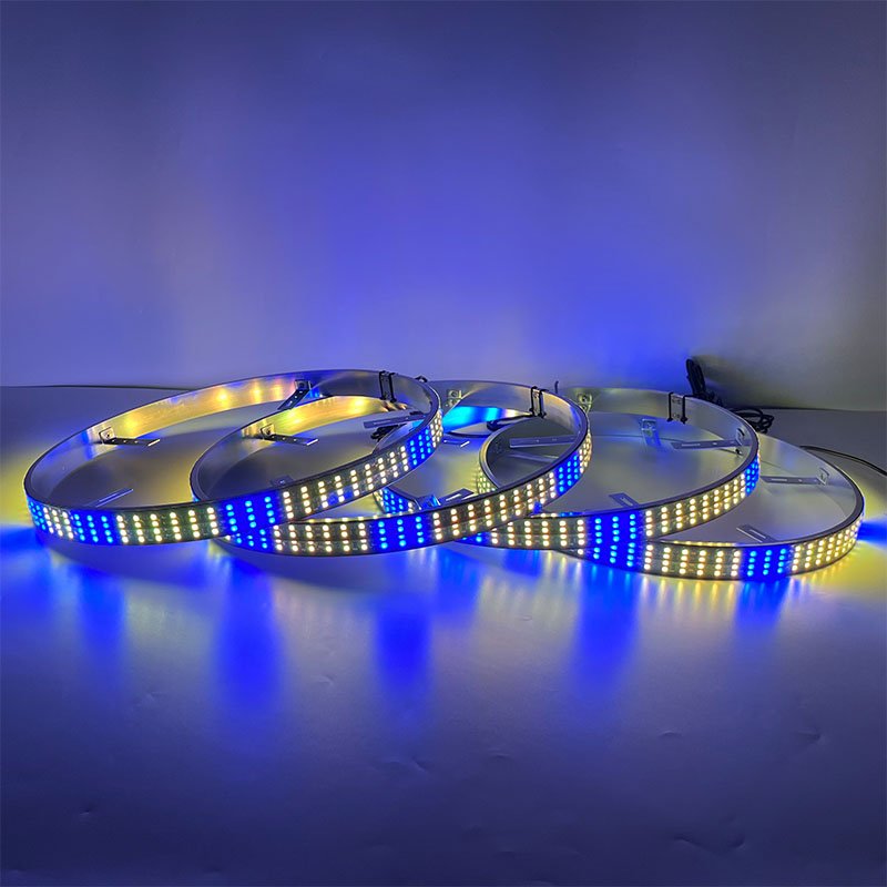 Kingshowstar 4 Row Magic Light Auto Accessories 15 17 RGB Dream Chasing Color Off-road LED Wheel Rim Light for Truck ATV Car
