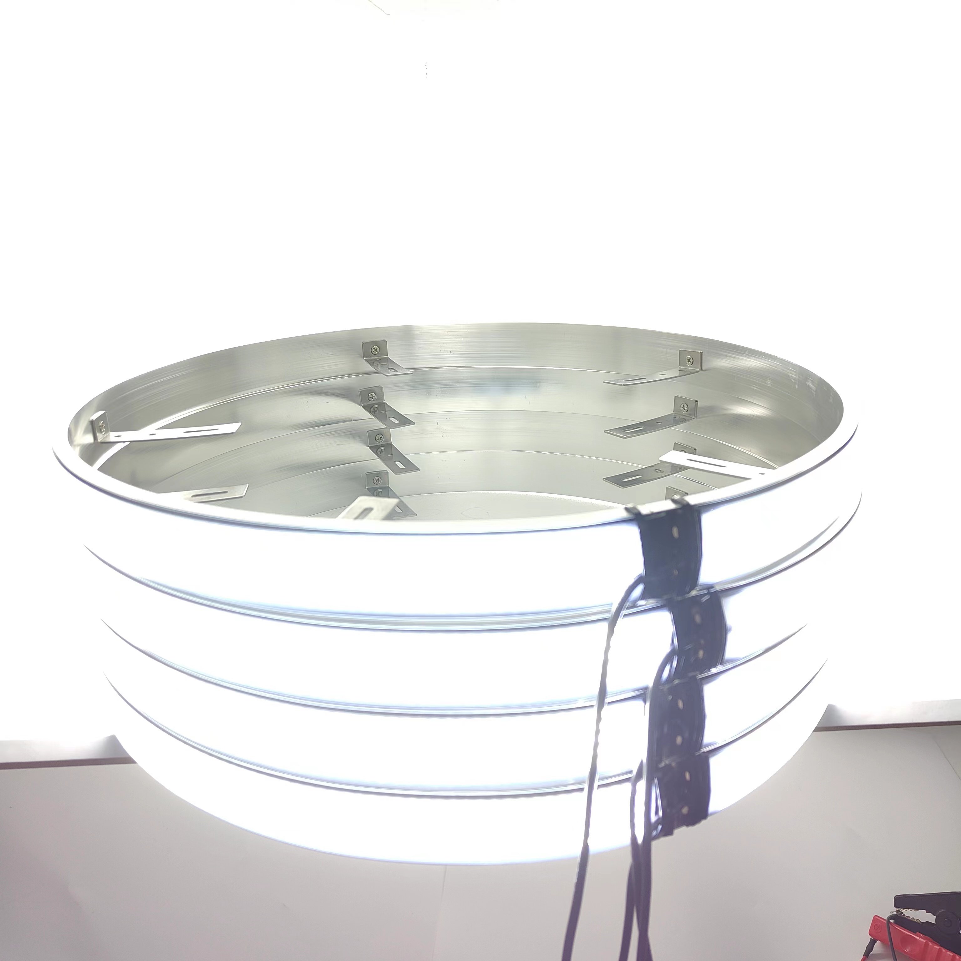 Kingshowstar 5 Row White Super Bright 17" Car Wheel Lights for Truck RF Remote 15" Wheel Truck Light 4680LEDs Wheel Lights