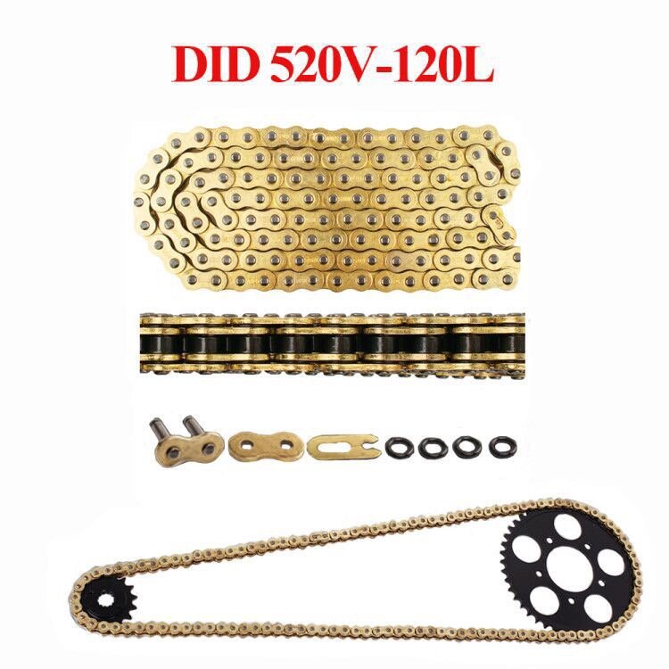 Universal Motorcycle Chain Oil Seal Chain DID O-Ring 520 525 530 428 Chains 120 136 Links for ATV Quad MX Enduro Motard Racing