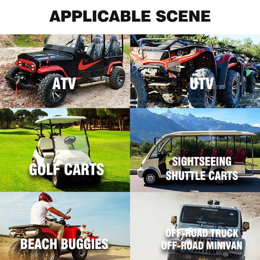 26" 6 Speaker IP65 ATV UTV Sound bar AUX Bt LED Car Audio Off Road for GOLF CARTS Sightseeing Carts