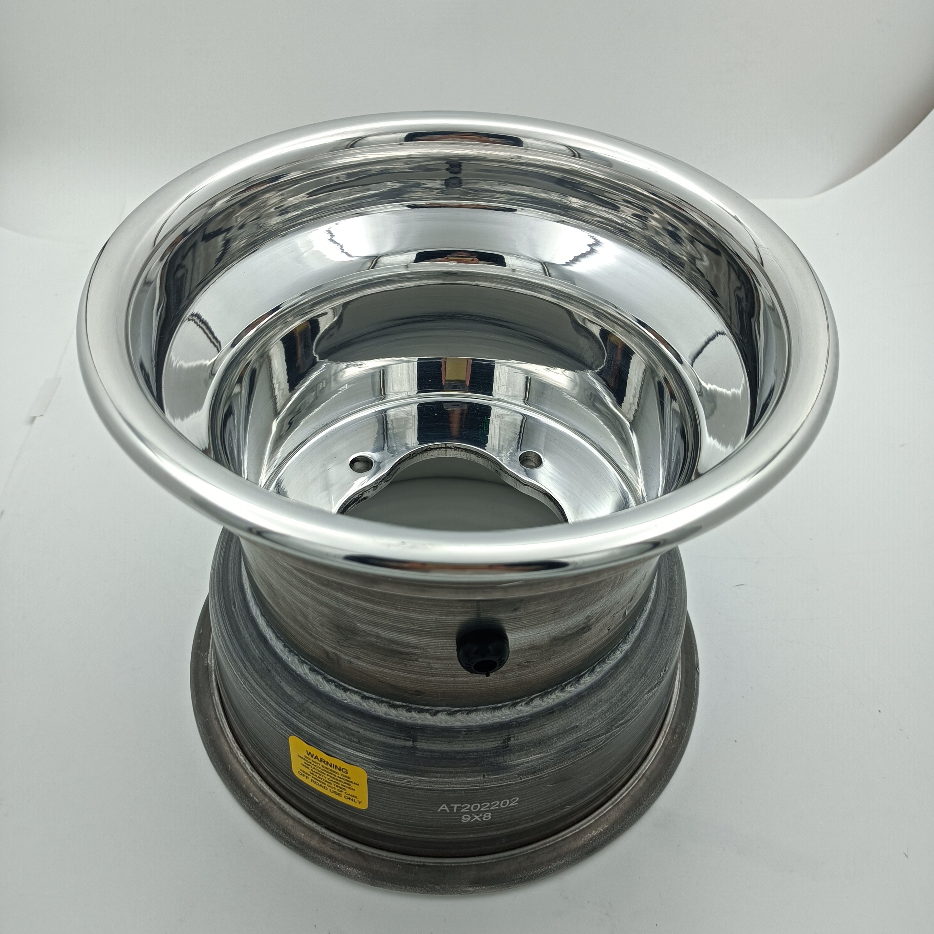 9 Inches Dual Bolt Pattern 4 110 115 Rolled Lip Polish ATV Wheels for Yamaha Raptor 700 Bashee 350 Suzuki LTZ400