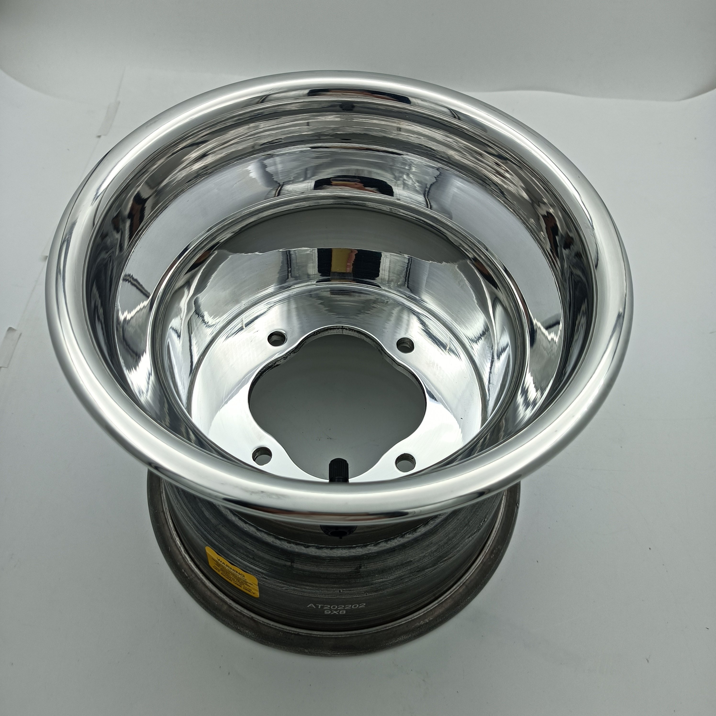 9 Inches Dual Bolt Pattern 4 110 115 Rolled Lip Polish ATV Wheels for Yamaha Raptor 700 Bashee 350 Suzuki LTZ400