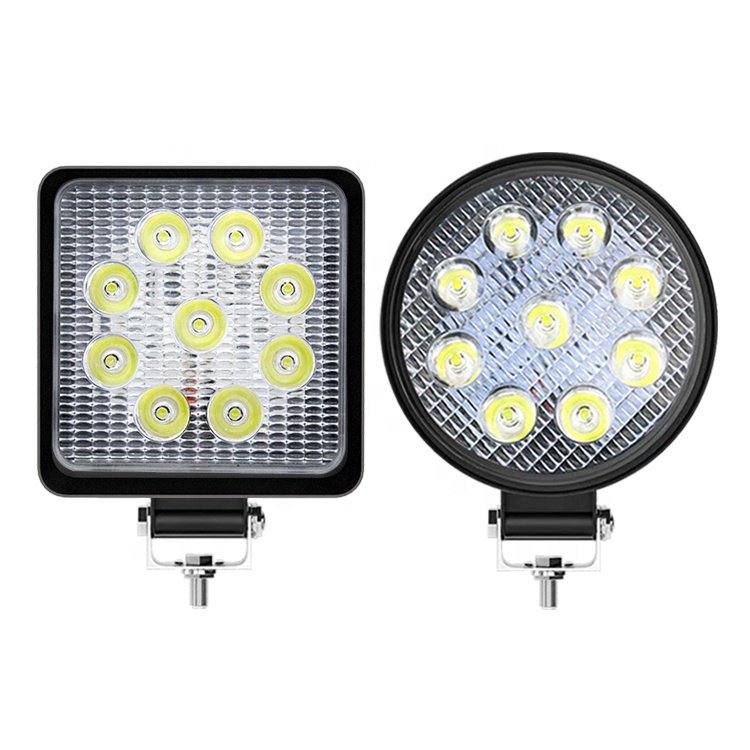 DAHUA 2020 NEW 4x4 Off Road Avto Accessories Slim LED Work Light Round 27W DRL Driving Fog Lamp 12V Universal Car Accessories