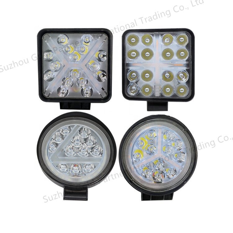 DAHUA 2020 NEW 4x4 Off Road Avto Accessories Slim LED Work Light Round 27W DRL Driving Fog Lamp 12V Universal Car Accessories