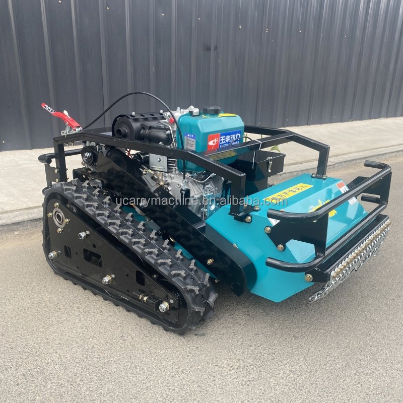 Upgraded 4-Stroke Industrial Diesel Flail Mower Lawnmower with Cordless Remote Control 24V ATV Farm Machine Free Shipping