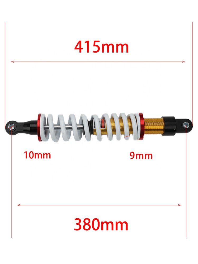 M10 380mm Universal Rear Shock Absorber Damping Suspension 10mm Spring Fit for 90cc -250CC Motorcycle Dirt Bike ATV QUAD GO Kart