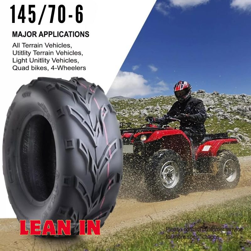 145/70-6 Sport ATV & Go Karts Knobby Tires (14x6-6) for Mud/sand/rocky Surfaces Various Terrains