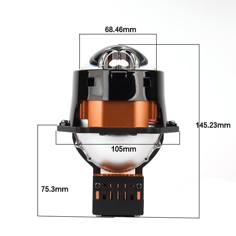 AES S600 Prism Double Laser Lens WAY MAKER Bi Led 55W 80W High Power Led Projector Blue Lens 6000K
