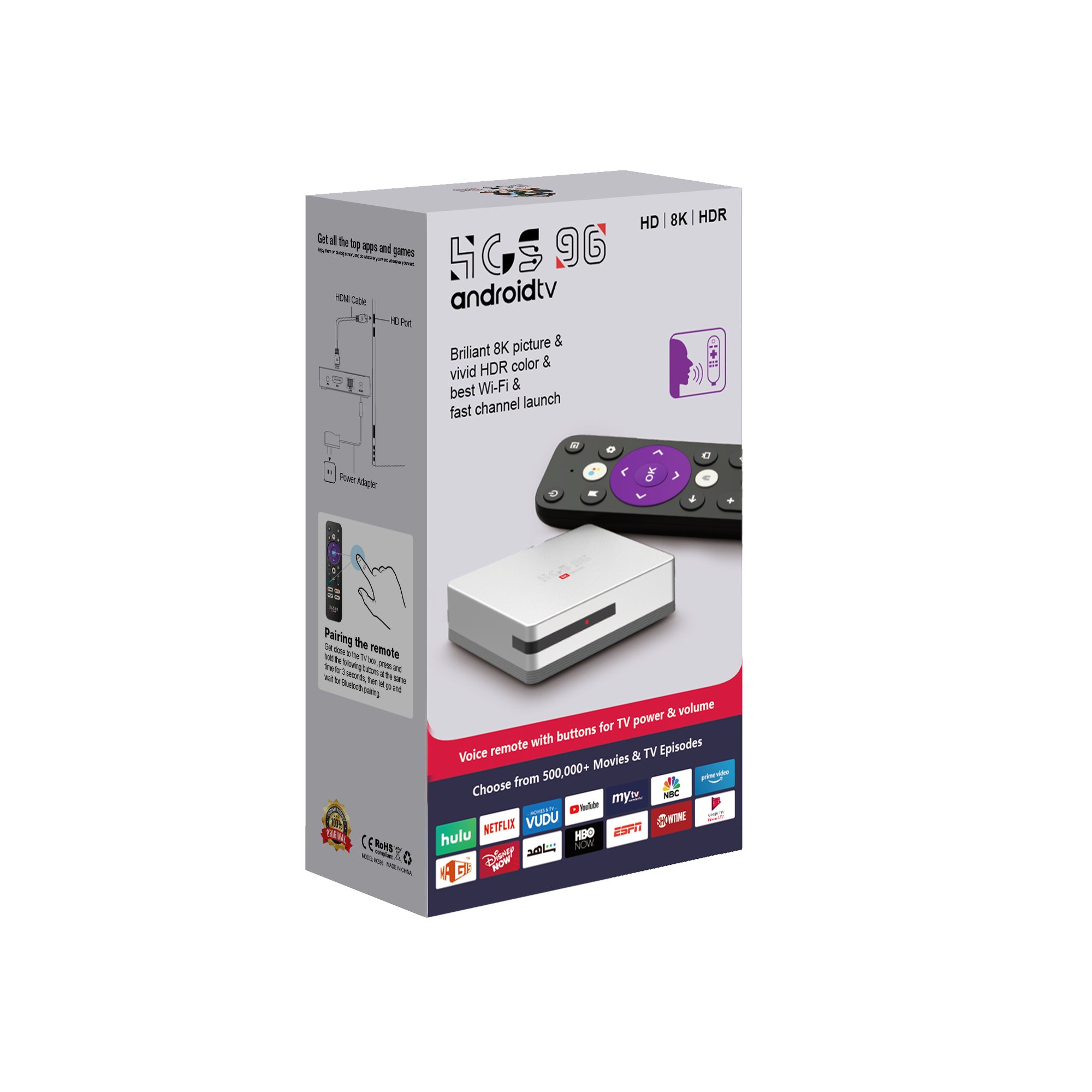 Latest Version of High-quality Asid TV Box HCS96 Mini 5G WIFI Set -top Box 64GB Android 12 HD 8K Smart TV Box