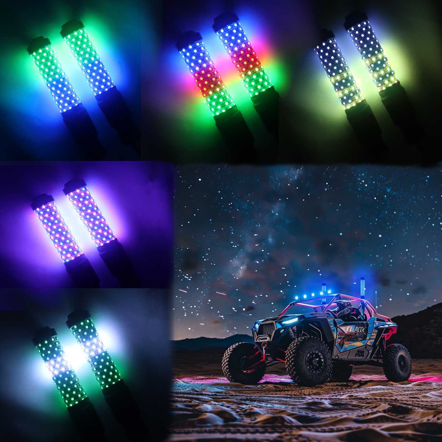 High Quality LED Tail Lights Whip FAT LED ATV Whip Lights for Off-Road Vehicles UTVs
