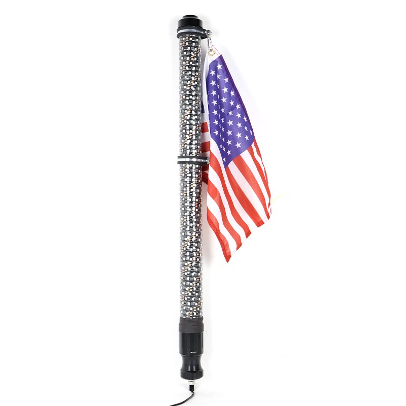 Hyper Fat LED Whip Chase RGB Wide Diameter Thick Whip Light App and Remote Control Strong Durable Affordable for ATV UTV