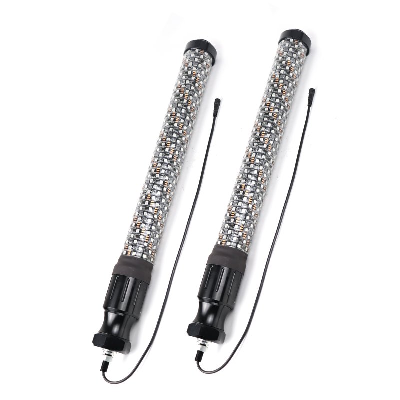 Hyper Fat LED Whip Chase RGB Wide Diameter Thick Whip Light App and Remote Control Strong Durable Affordable for ATV UTV
