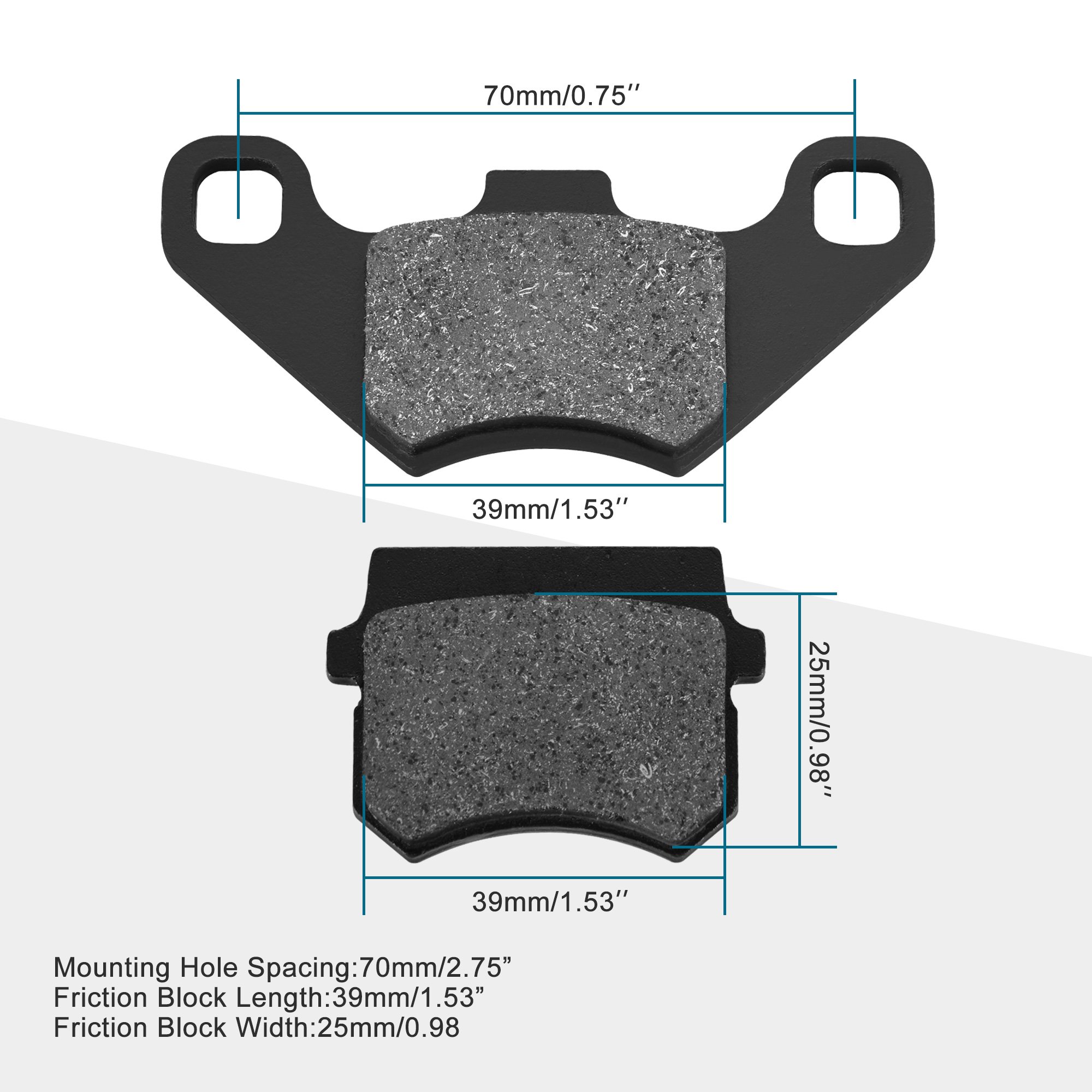 GOOFIT Rear Disc Brake Pad Replacement for 50cc 70cc 90cc 110cc 125cc ATV Go Kart Quad Bikes Dune Buggy 4 Wheeler