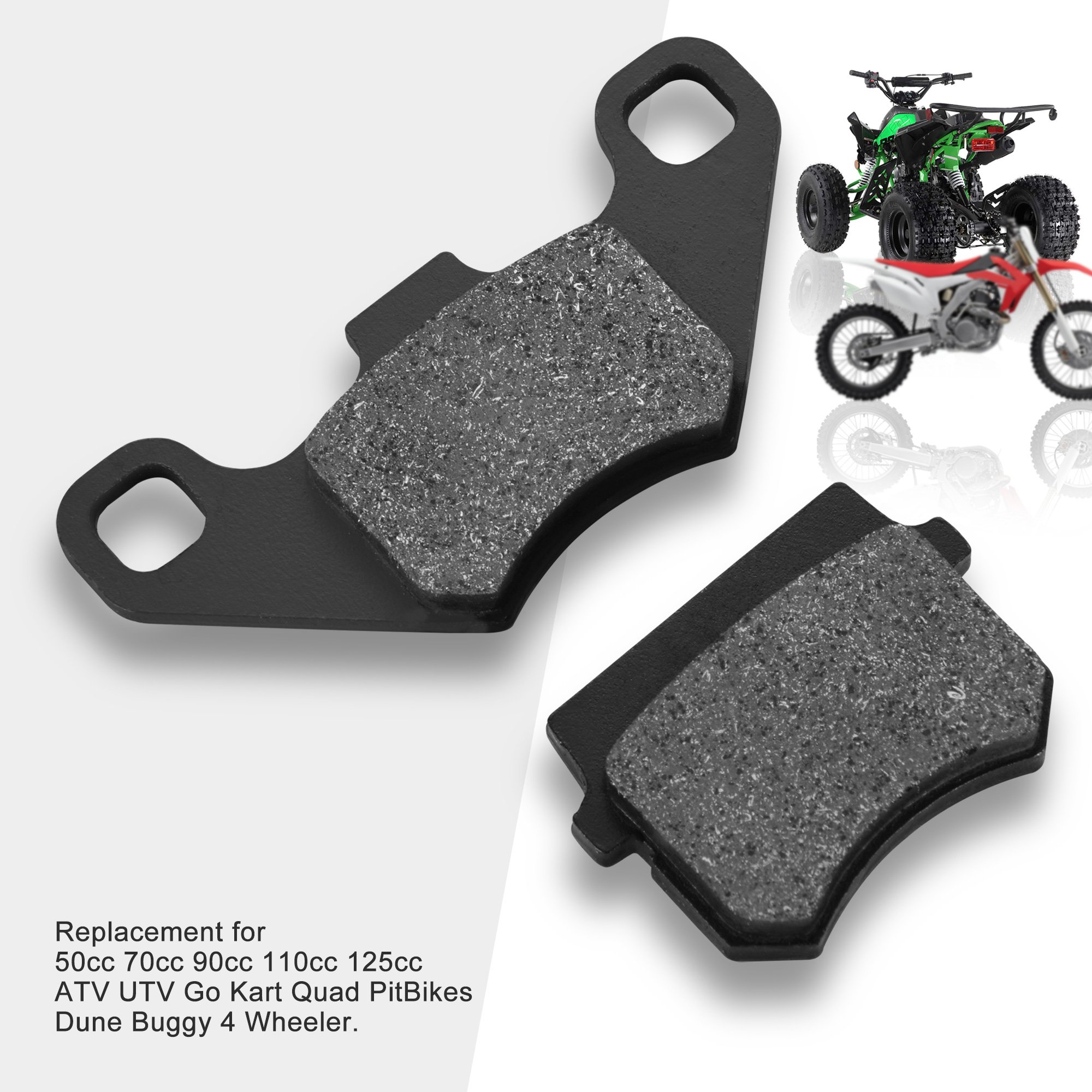 GOOFIT Rear Disc Brake Pad Replacement for 50cc 70cc 90cc 110cc 125cc ATV Go Kart Quad Bikes Dune Buggy 4 Wheeler