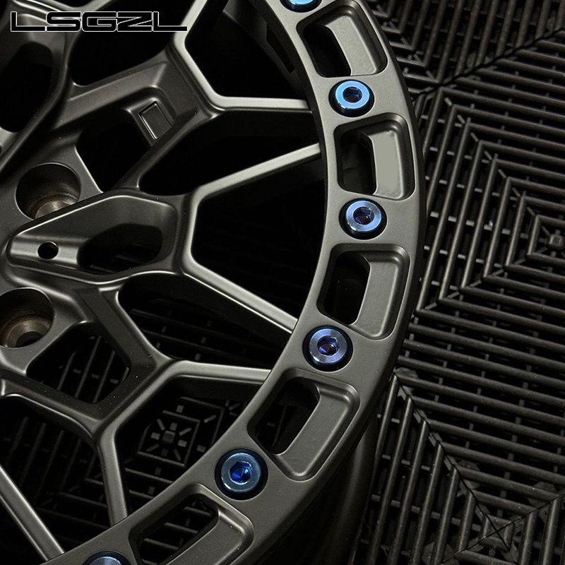 LSGZL Custom Beadlock Rim Forged Wheel 5x114.3 5X120 6X139.7 Concave Wheel 15 18 17 20 Inch Car Rim for ATV&UTV bmw Matte Black