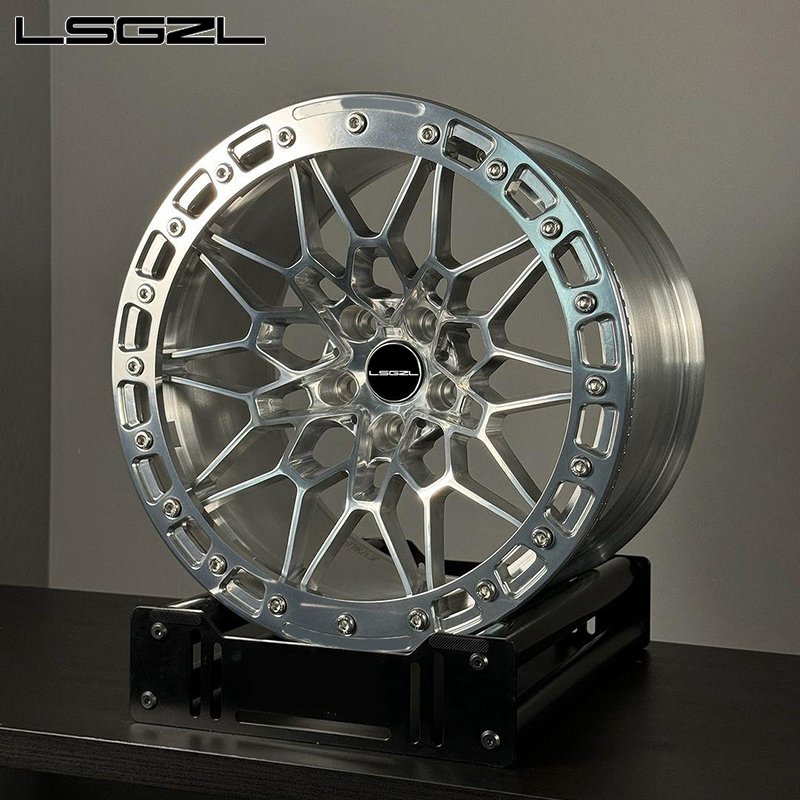 LSGZL Custom Beadlock Rim Forged Wheel 5x114.3 5X120 6X139.7 Concave Wheel 15 18 17 20 Inch Car Rim for ATV&UTV bmw Matte Black