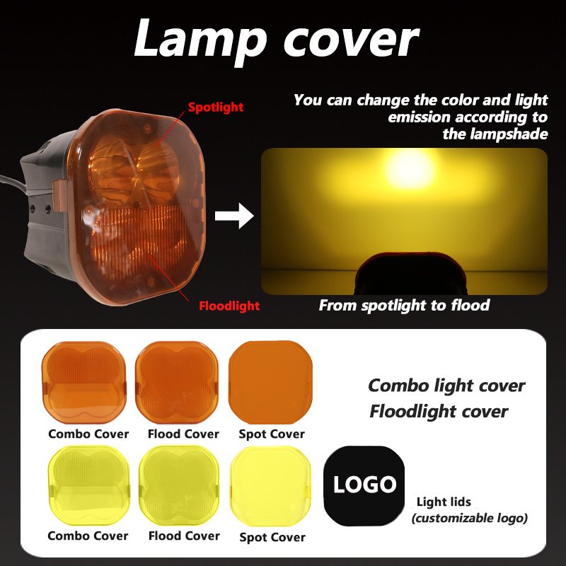 New Yellow Offroad 4WD Truck ATV UTV SUV 5 Inch LED Off Road Driving Spot Work Lights Fog