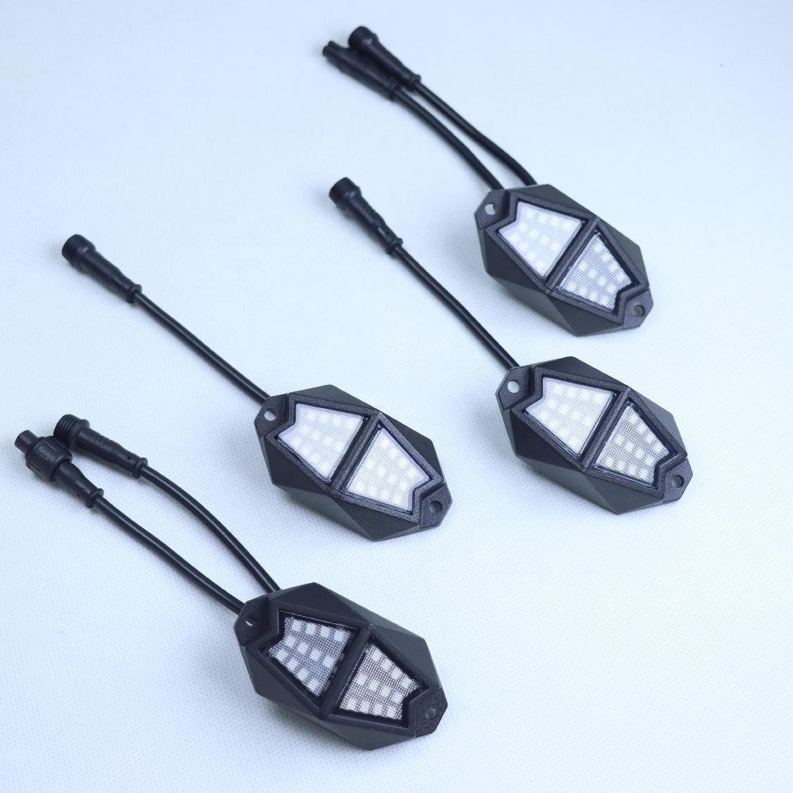 Hot Selling Off Road Atv/Utv Lighting Rock Lights 4 Pods 6 Pods Rgb Led Rock Lights